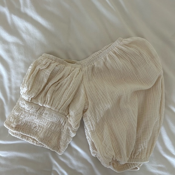 Cropped puff sleeve top - Picture 4 of 4